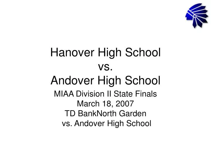 hanover high school vs andover high school