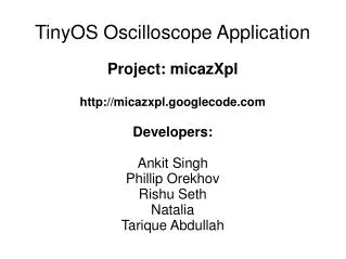 TinyOS Oscilloscope Application