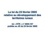 I. Organisation des services publics en milieu rural - slide 1