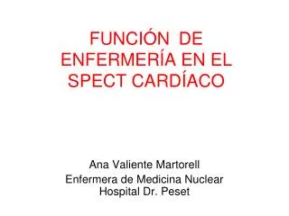 funci n de enfermer a en el spect card aco