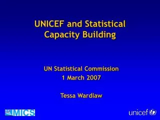 UNICEF and Statistical Capacity Building