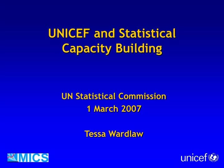 unicef and statistical capacity building