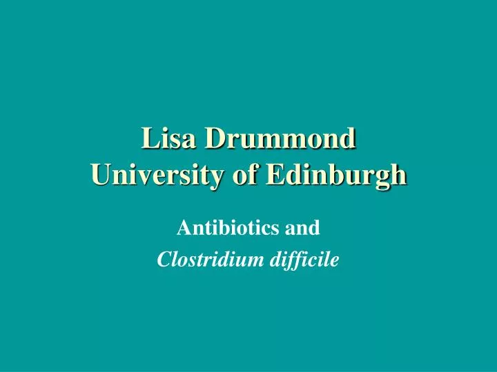 lisa drummond university of edinburgh