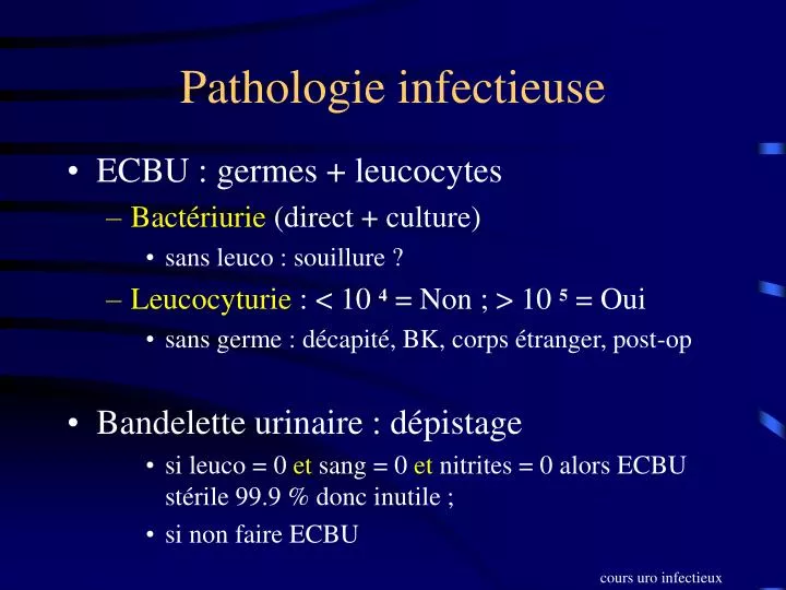 pathologie infectieuse