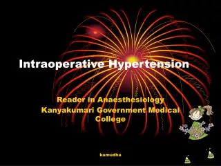 Intraoperative Hypertension