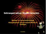 Intraoperative Hypertension - slide 1