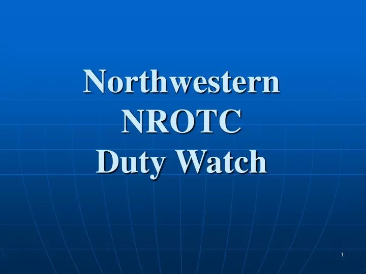 northwestern nrotc duty watch
