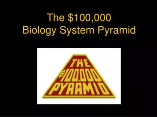 The $100,000 Biology System Pyramid