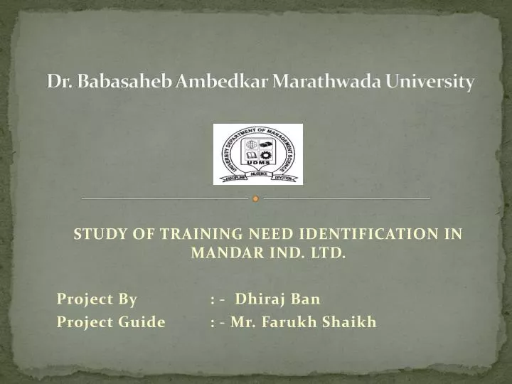 dr babasaheb ambedkar marathwada university