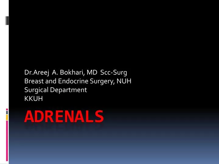 dr areej a bokhari md scc surg breast and endocrine surgery nuh surgical department kkuh