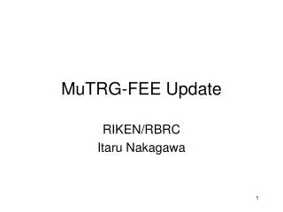 MuTRG-FEE Update