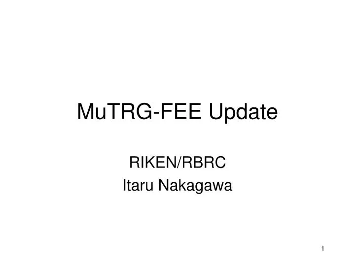 mutrg fee update