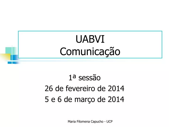 uabvi comunica o