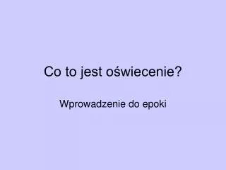 co to jest o wiecenie