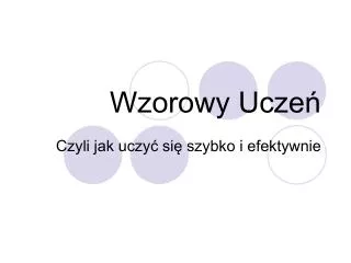 wzorowy ucze