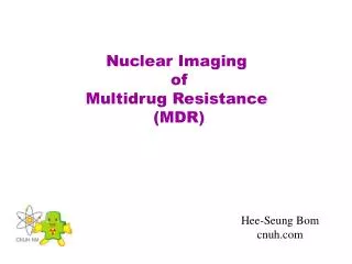 Nuclear Imaging of Multidrug Resistance (MDR)