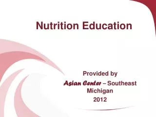 Nutrition Education