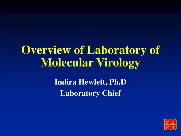overview of laboratory of molecular virology