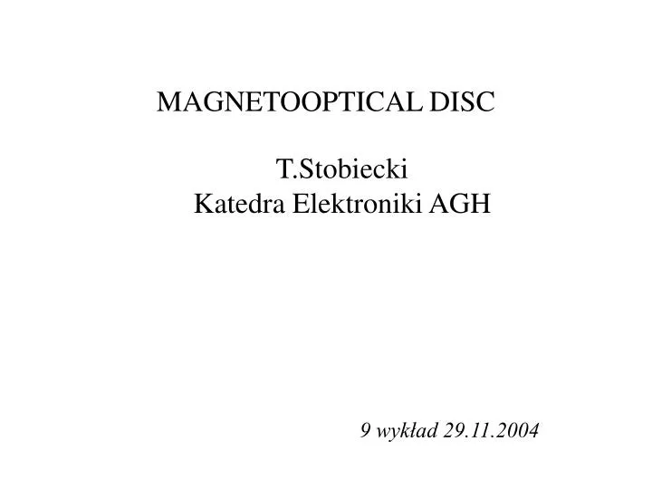 magnetooptical disc