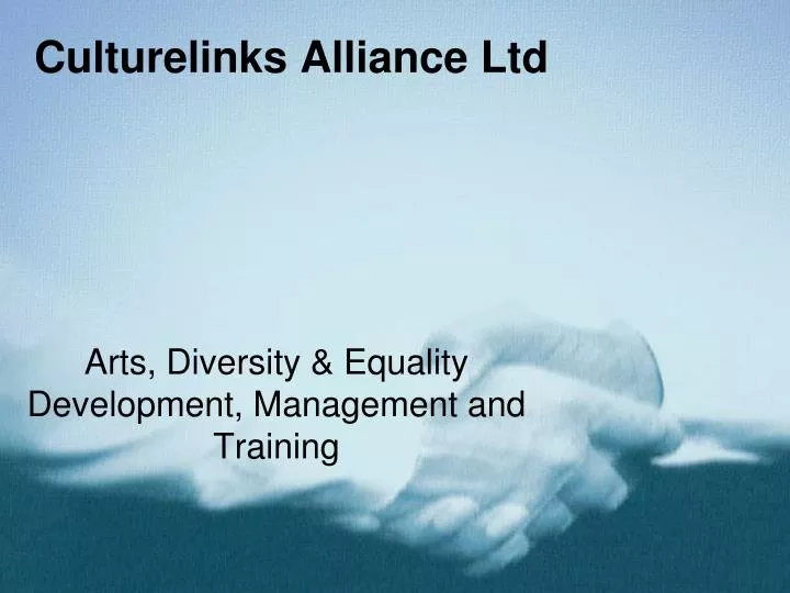 arts diversity equality development management and training