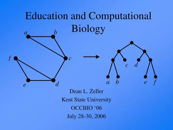 education and computational biology