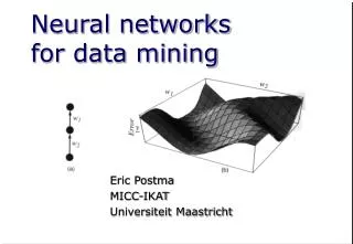 Neural networks for data mining