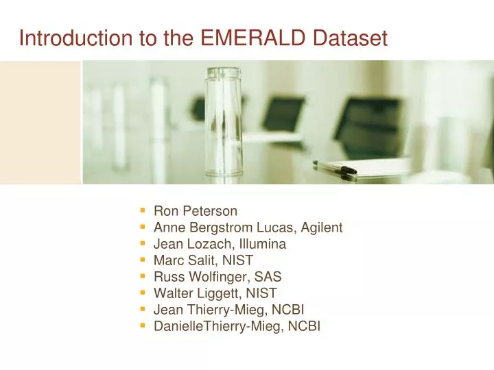 introduction to the emerald dataset