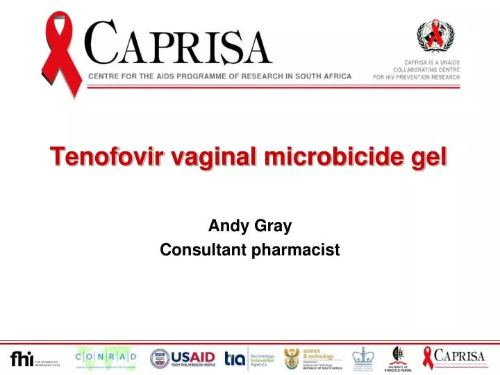 tenofovir vaginal microbicide gel