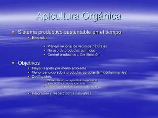 apicultura org nica