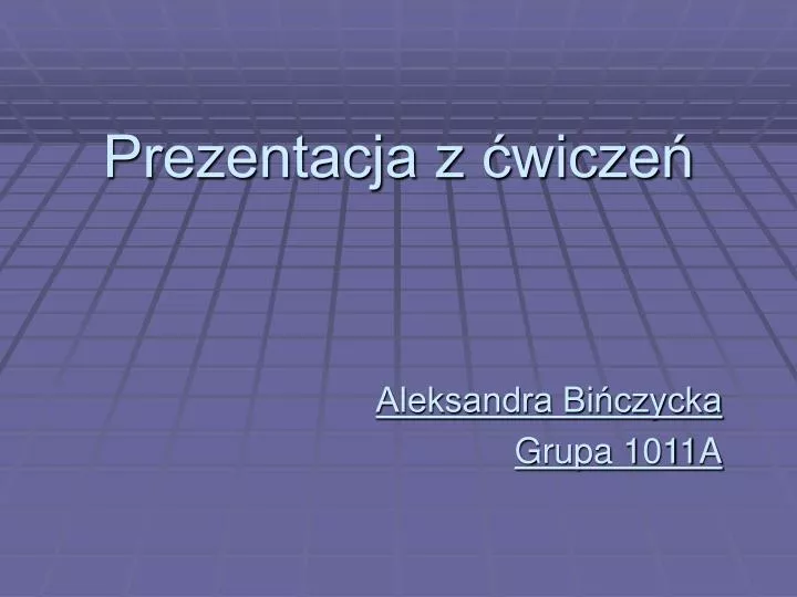 prezentacja z wicze