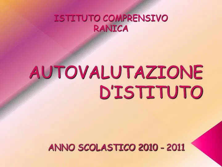 autovalutazione d istituto