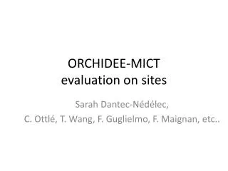 ORCHIDEE-MICT evaluation on sites