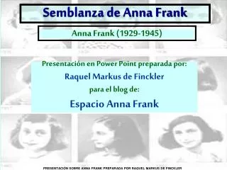 semblanza de anna frank