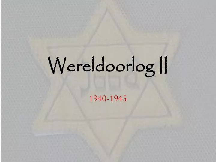 wereldoorlog ii