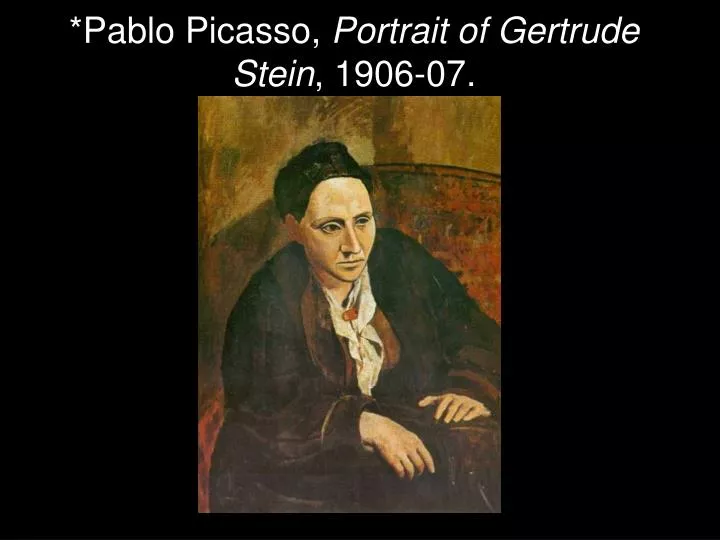 pablo picasso portrait of gertrude stein 1906 07