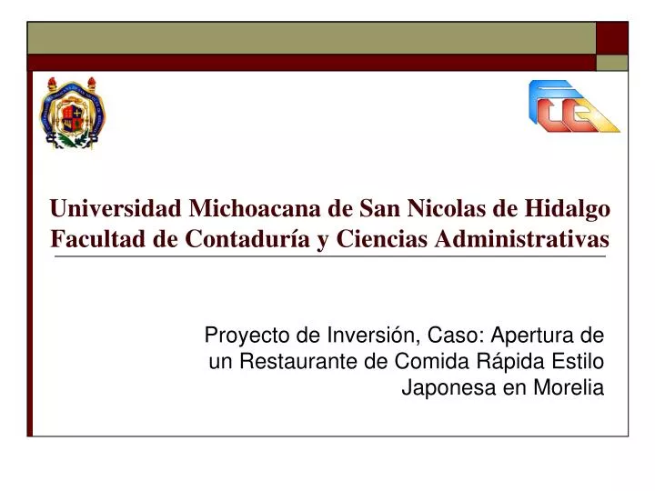 universidad michoacana de san nicolas de hidalgo facultad de contadur a y ciencias administrativas