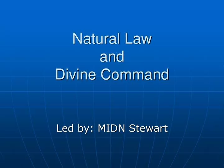 natural law and divine command
