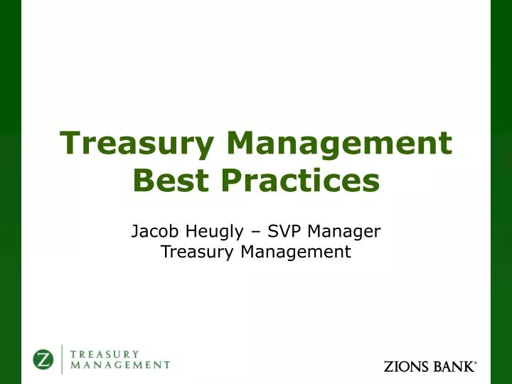 treasury management best practices