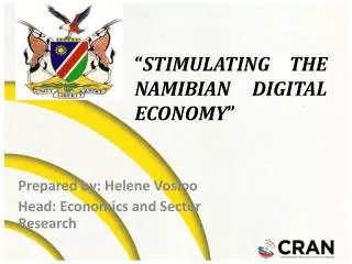 Prepared by: Helene Vosloo Head: Economics and Sector Research
