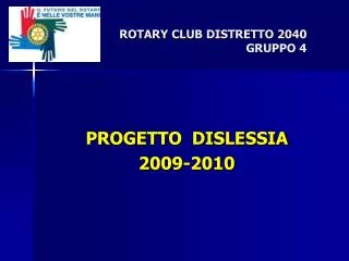 progetto dislessia 2009 2010