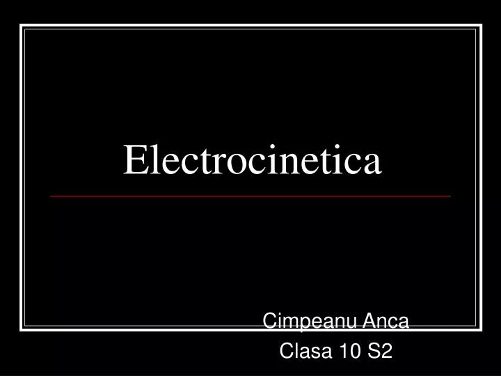 electrocinetica