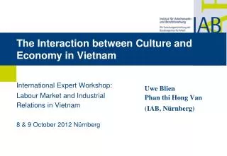The Interaction between Culture and Economy in Vietnam
