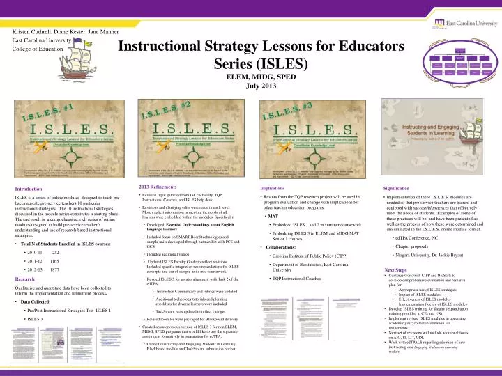 instructional strategy lessons for educators series isles elem midg sped july 2013