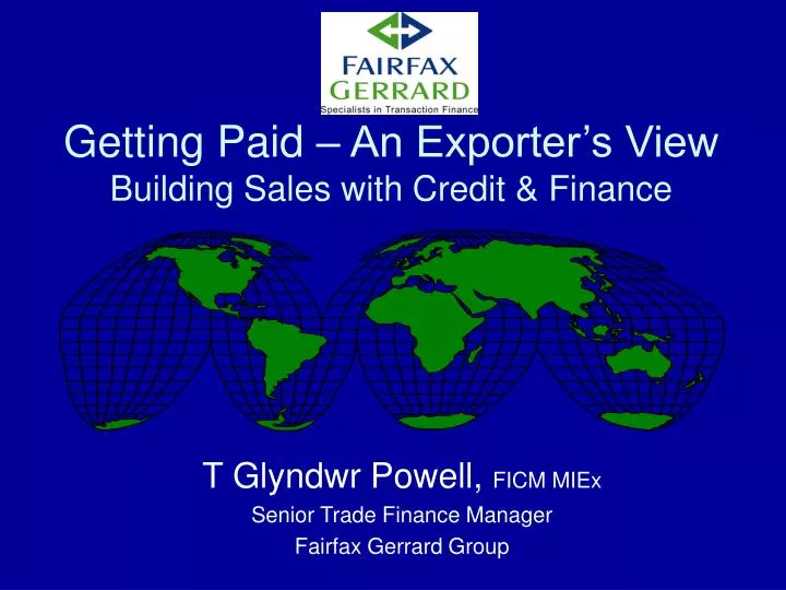 getting paid an exporter s view building sales with credit finance