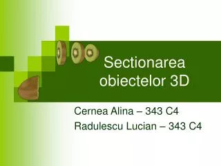 sectionarea obiectelor 3d
