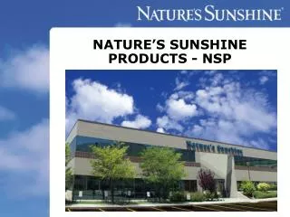 nature s sunshine products nsp