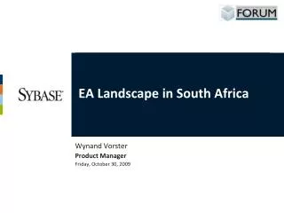 EA Landscape in South Africa