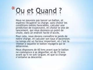 ou et quand