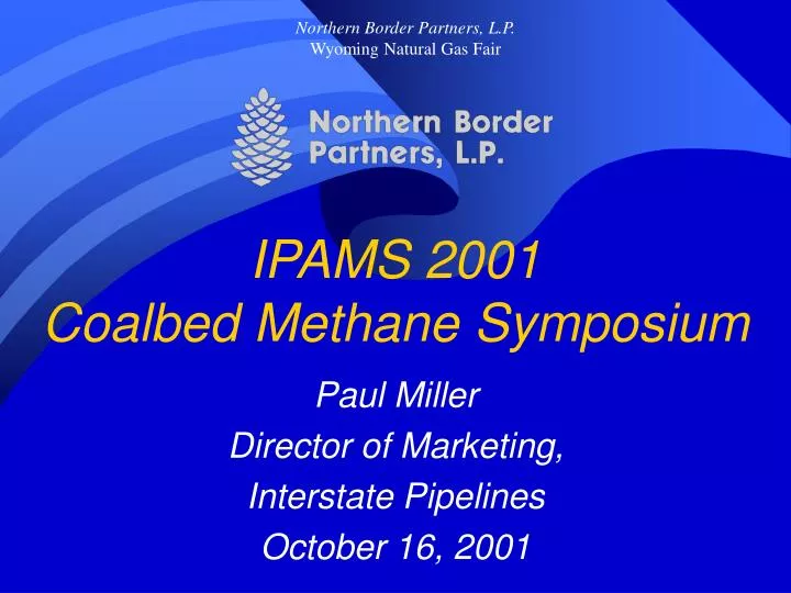 ipams 2001 coalbed methane symposium