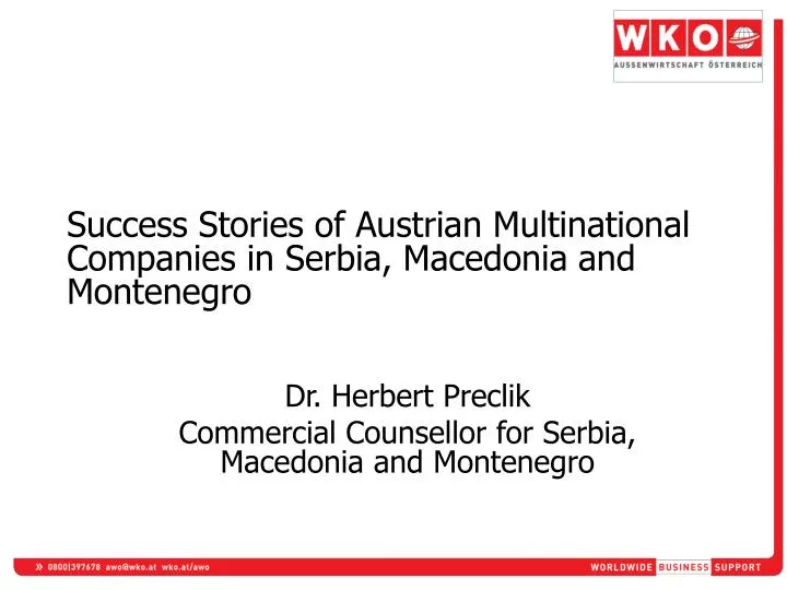 success stories of austrian multinational companies in serbia macedonia and montenegro